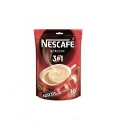 Кофе, Nescafe (Нескафе) 16 г №10 Классик растворимый 3 в 1